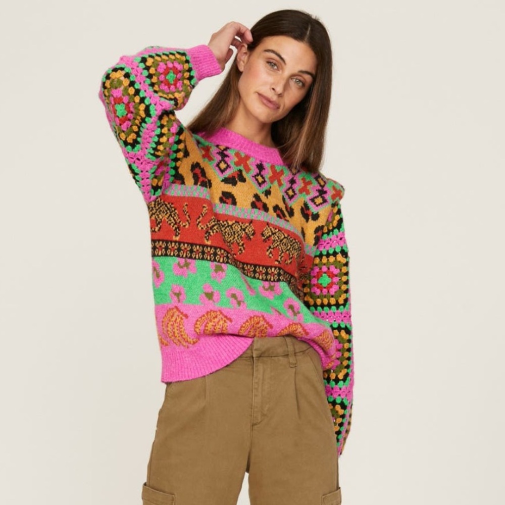 Farm Rio Colorful Ainika Sweater